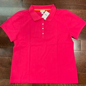 J. Crew Women’s polo (new with tags).  Size Medium.  Color Sweet Briar